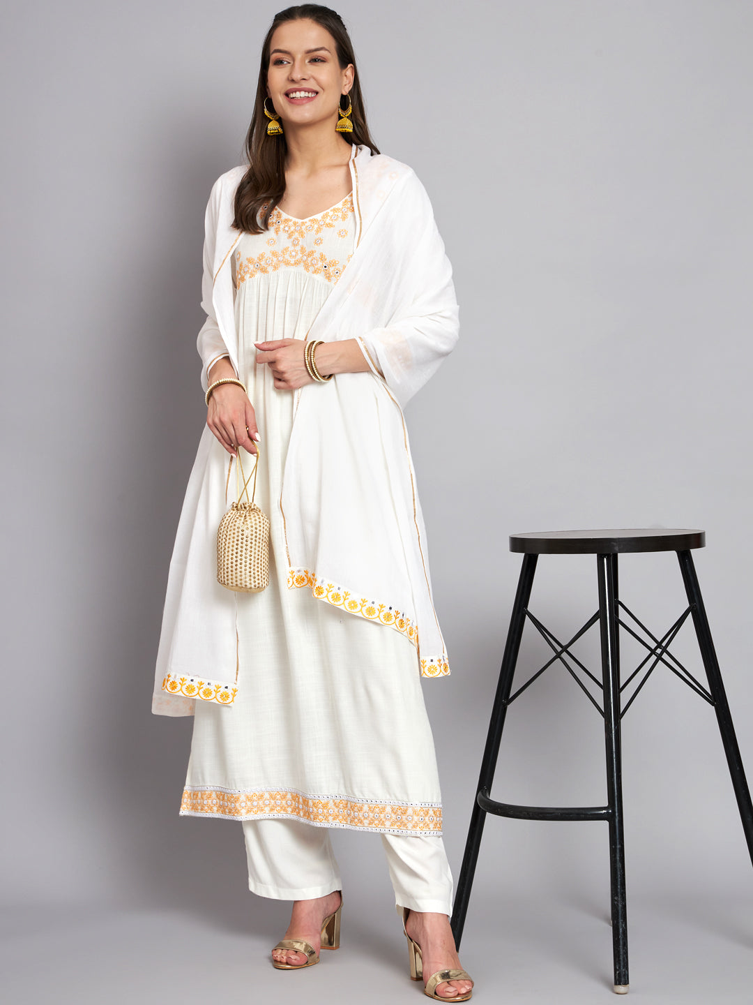 Buy Sritika Women White Solid A Line Kurta Online at 50% off. |Paytm Mall